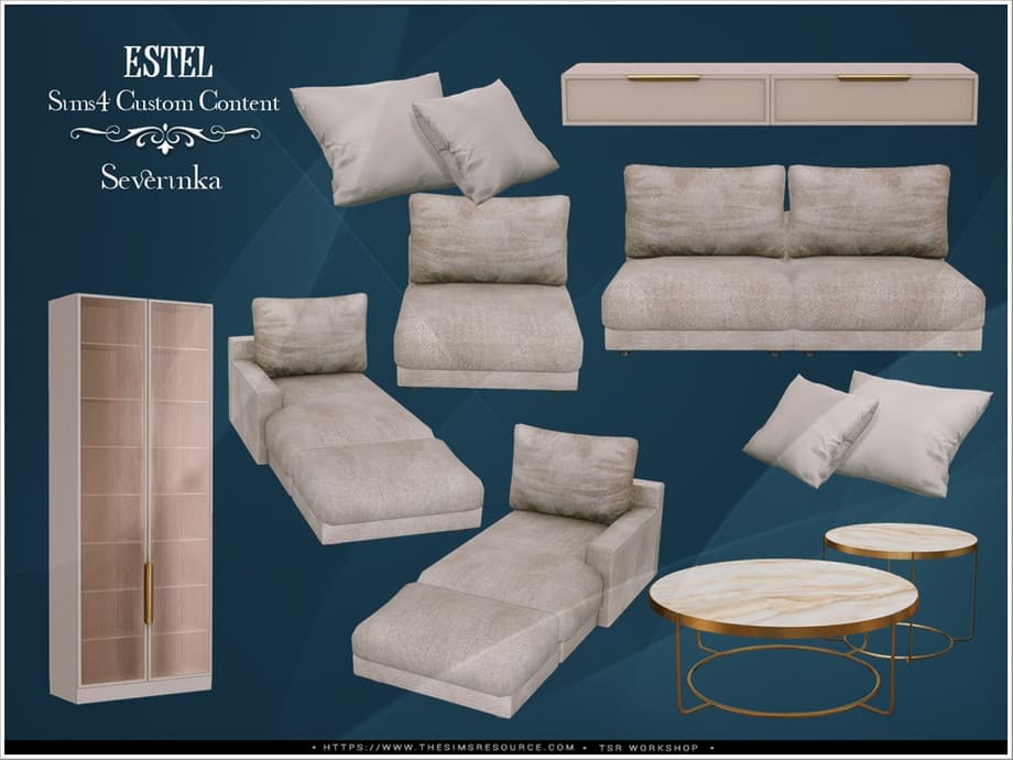 Галерея мода Набор для гостиной Estel living room #2